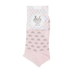 Акция на Шкарпетки жіночі Siela RT1312-082 короткі, рожеві з сірими серцями, розмір 36-39 от Eva