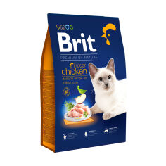 Акция на Сухий корм для кішок, що мешкають у приміщенні Brit Premium by Nature Cat Indoor з куркою, 8 кг от Eva