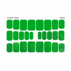 Акция на Наліпки для дизайну нігтів StickersSpace Green Standart (108112) от Eva