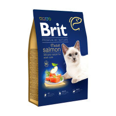 Акція на Сухий корм для кішок Brit Premium by Nature Cat Adult з лососем, 8 кг від Eva