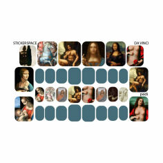 Акція на Наліпки для дизайну нігтів StickersSpace Leonardo Da Vinci Pedi (122112) від Eva