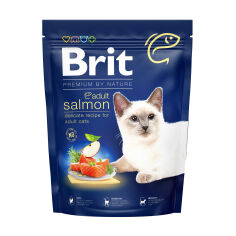 Акция на Сухий корм для кішок Brit Premium by Nature Cat Adult з лососем, 300 г от Eva