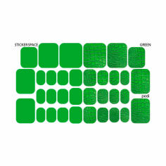Акція на Наліпки для дизайну нігтів StickersSpace Green Pedi (123112) від Eva