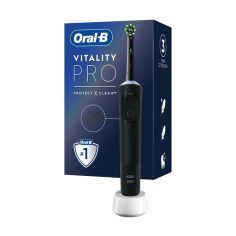 Акція на Електрична зубна щітка Oral-B Vitality Pro Protect X Clean, Black від Eva