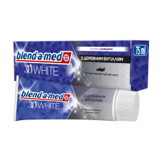 Акция на Зубна паста blend-a-med 3D WHITE З деревним вугіллям, 75 мл от Eva