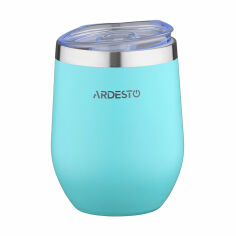 Акция на Термокухоль Ardesto Compact Mug нержавіюча сталь, блакитний, 350 мл (AR2635MMS) от Eva