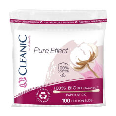 Акція на Ватні палички Cleanic Pure Effect, 100 шт від Eva