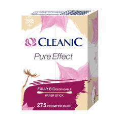 Акція на Ватні палички Cleanic Pure Effect Cotton Buds в коробці, 275 шт від Eva