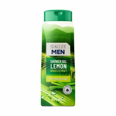 Акція на Чоловічий освіжальний гель для душу Gallus Men Shower Gel Lemon Grass Extract, 500 мл від Eva