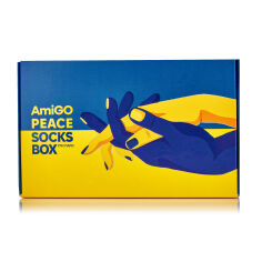 Акція на Набір шкарпеток чоловічих AmiGО Peace Socks Box, 3 пари, розмір 43-45 від Eva