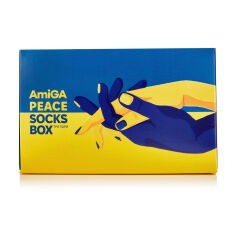 Акція на Набір шкарпеток жіночих AmiGА Peace Socks Box, 3 пари, розмір 36-40 від Eva