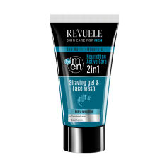 Акція на Чоловічий гель для гоління та вмивання 2 в 1 Revuele Men Care Shaving Gel & Face Wash з морською сіллю та мінералами, 180 мл від Eva