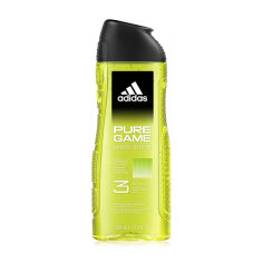 Акція на Гель для тіла, волосся та обличчя Adidas Pure Game Shower Gel 3 in 1 чоловічий, 400 мл від Eva