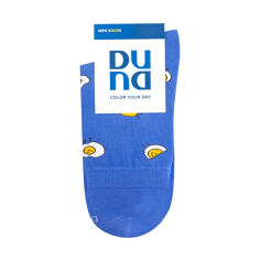 Акция на Шкарпетки чоловічі Duna 2217 високі, яскраво-блакитні, розмір 25-27 от Eva