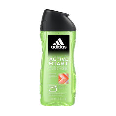 Акція на Гель для тіла, волосся та обличчя Adidas Active Start Shower Gel 3 in 1 чоловічий, 250 мл від Eva