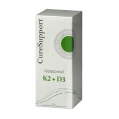 Акція на Дієтична добавка вітаміни в краплях Kenay CureSupport Liposomal Вітамін K2 + D3, 60 мл від Eva