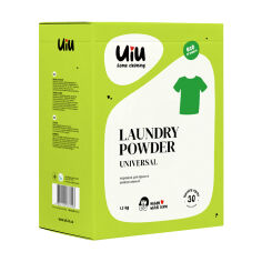 Акція на Безфосфатний порошок для прання UIU Laundry Powder Universal 30 циклів прання, 1.2 кг від Eva
