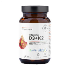 Акция на Вітамін Д3 та K2 Aura Herbals Vitamin D3 4000 МО + K2 100 мкг, 90 капсул от Eva
