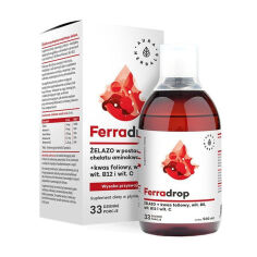 Акция на Дієтична добавка вітаміни та мінерали в рідині Aura Herbals Ferradrop Залізо + фолієва кислота, 500 мл от Eva