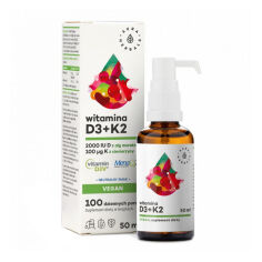 Акція на Вітамін Д3 та K2 Aura Herbals Vitamin D3 2000 МО + K2 Vegan, в краплях, 50 мл від Eva
