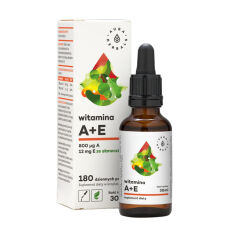 Акція на Дієтична добавка вітаміни в краплях Aura Herbals Vitamin A + E Вітамін А 800 мкг + Е 12 мг, 30 мл від Eva