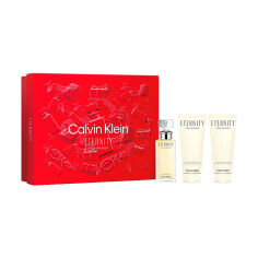 Акція на Парфумований набір жіночий Calvin Klein Eternity (парфумована вода, 50 мл + лосьон для тіла, 100 мл + гель для душу, 100 мл) від Eva