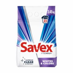 Акція на Пральний порошок Savex Premium Whites & Colors, 23 цикли прання, 3.45 кг від Eva