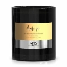 Акція на Натуральна соєва свічка Apis Natural Cosmetics Apple Pie Natural Soy Candle, 200 г від Eva