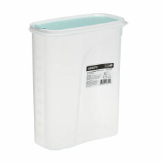 Акция на Пластиковий контейнер для зберігання сипучих продуктів Ardesto Fresh блакитний тіфані, 2.5 л (AR1225TP) от Eva