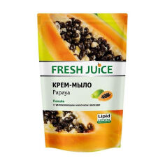 Акція на Рідке крем-мило Fresh Juice Папайя, з молочком авокадо, 460 мл (дойпак) від Eva