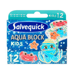Акція на Дитячі пластирі Salvequick Aqua Block Kids, 12 шт від Eva
