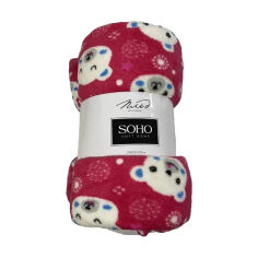 Акция на Плед Soho Soft Home Bear Face Red, 200*230 см от Eva