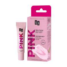 Акція на Відновлювальний бальзам для губ AA Pink Aloes Regenerating Natural Glow Lip Balm, 10 г від Eva