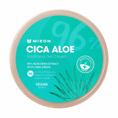 Акція на Заспокійливий гель-крем для обличчя і тіла Mizon Cica Aloe 96% Soothing Gel Cream з алое, 300 г від Eva
