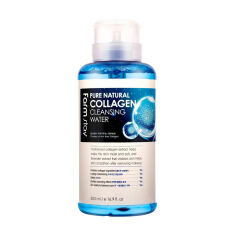 Акция на Очищувальна вода для обличчя FarmStay Pure Natural Collagen Cleansing Water з колагеном, 500 мл от Eva
