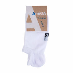 Акция на Шкарпетки жіночі AmiGA Training укорочені, сітка, білі, розмір 23-25 от Eva
