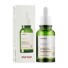 Акция на Заспокійлива сироватка для обличчя Manyo Bifida Cica Herb Serum з комплексом центели і біфідобактеріями, 50 мл от Eva