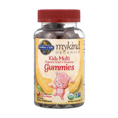 Акція на Дієтична добавка дитячі мультивітаміни в жувальних цукерках Garden of Life MyKind Organics Kids Multi Gummies зі смаком вишні, 120 шт від Eva
