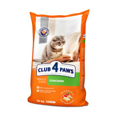 Акция на Сухий корм для кішок Club 4 Paws Premium зі смаком курки, 14 кг от Eva