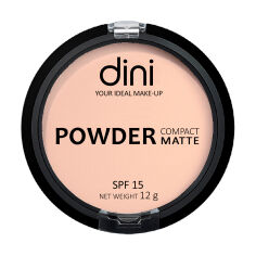 Акція на Компактна матувальна пудра для обличчя Dini Compact Matte Powder SPF 15, 01, 12 г від Eva