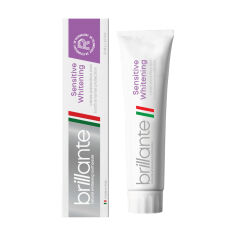 Акція на Зубна паста Brillante Sensitive Whitening Toothpaste Профілактика карієсу, 75 мл від Eva