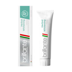 Акція на Зубна паста Brillante Herbal Whitening Toothpaste відбілююча, анибактеріальна, 75 мл від Eva