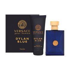 Акція на Парфумований набір чоловічий Versace Dylan Blue Pour Homme (туалетна вода 100 мл + гель для душу 100 мл) від Eva