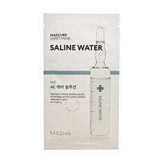 Акція на Тканинна маска для обличчя Missha Mascure AC Care Solution Sheet Mask Saline Water з екстрактом солоної води, 28 мл від Eva