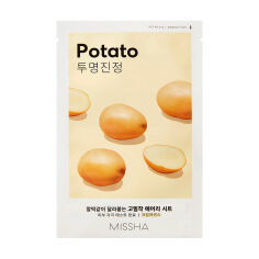 Акция на Тканинна маска для обличчя Missha Airy Fit Sheet Mask Potato з екстрактом картоплі, 19 г от Eva