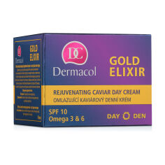 Акция на Омолоджувальний денний крем Dermacol Gold Elixir з екстрактом ікри SPF 10, 50 мл от Eva