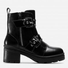 Акція на Жіночі зимові черевики високі DeeZee SWS5055-04 36 Чорні від Rozetka