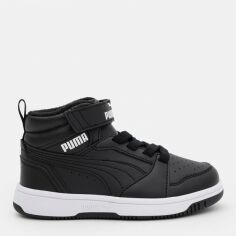 Акція на Дитячі демісезонні черевики для хлопчика Puma Rebound V6 Mid WTR 30797901 32 (13) Puma Black-Puma White від Rozetka