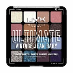 Акція на Палетка тіней для повік NYX Professional Makeup Ultimate Shadow Palette, 16 відтінків, Vintage Jean Baby, 12.8 г від Eva