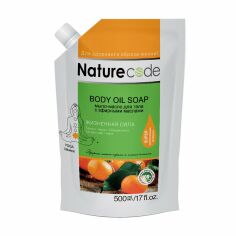 Акція на Мило-олія для тіла Nature Code Body Oil Soap Життєва сила, з ефірною олією неролі та іланг-ілангу, 500 мл (дойпак) від Eva